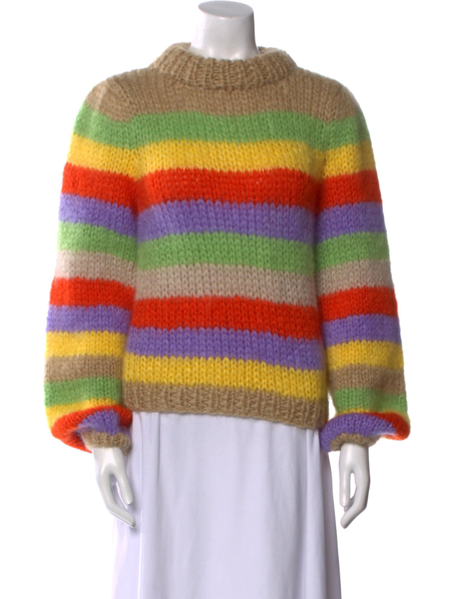 Ganni Wool Striped Sweater