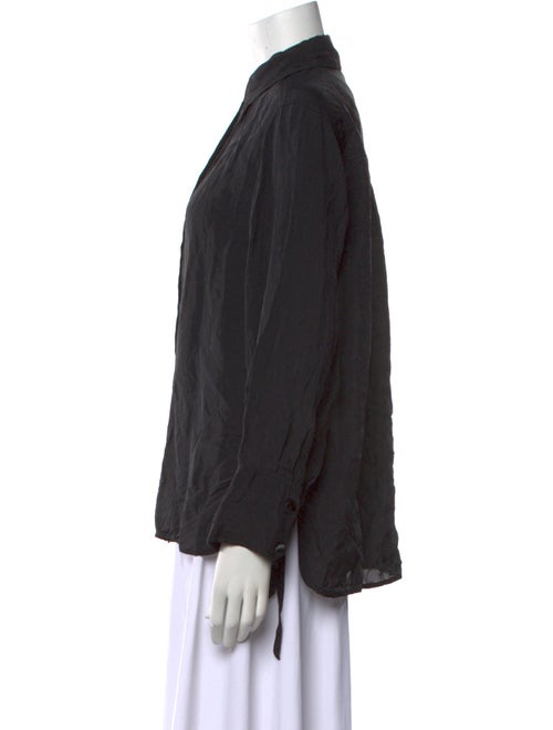 Ganni Long Sleeve Button-Up Top