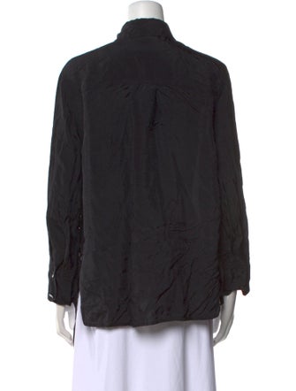 Ganni Long Sleeve Button-Up Top