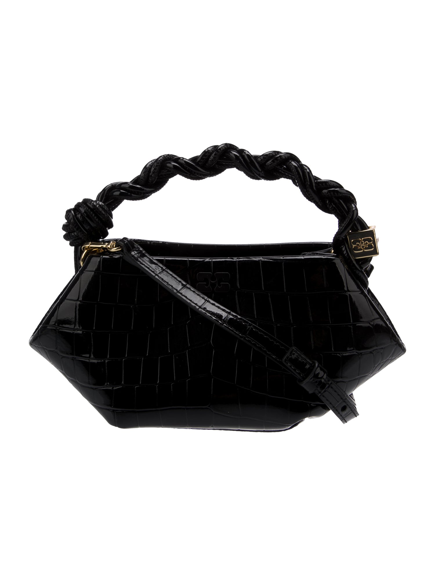 Ganni Patent Leather Top Handle Bag w/ Tags