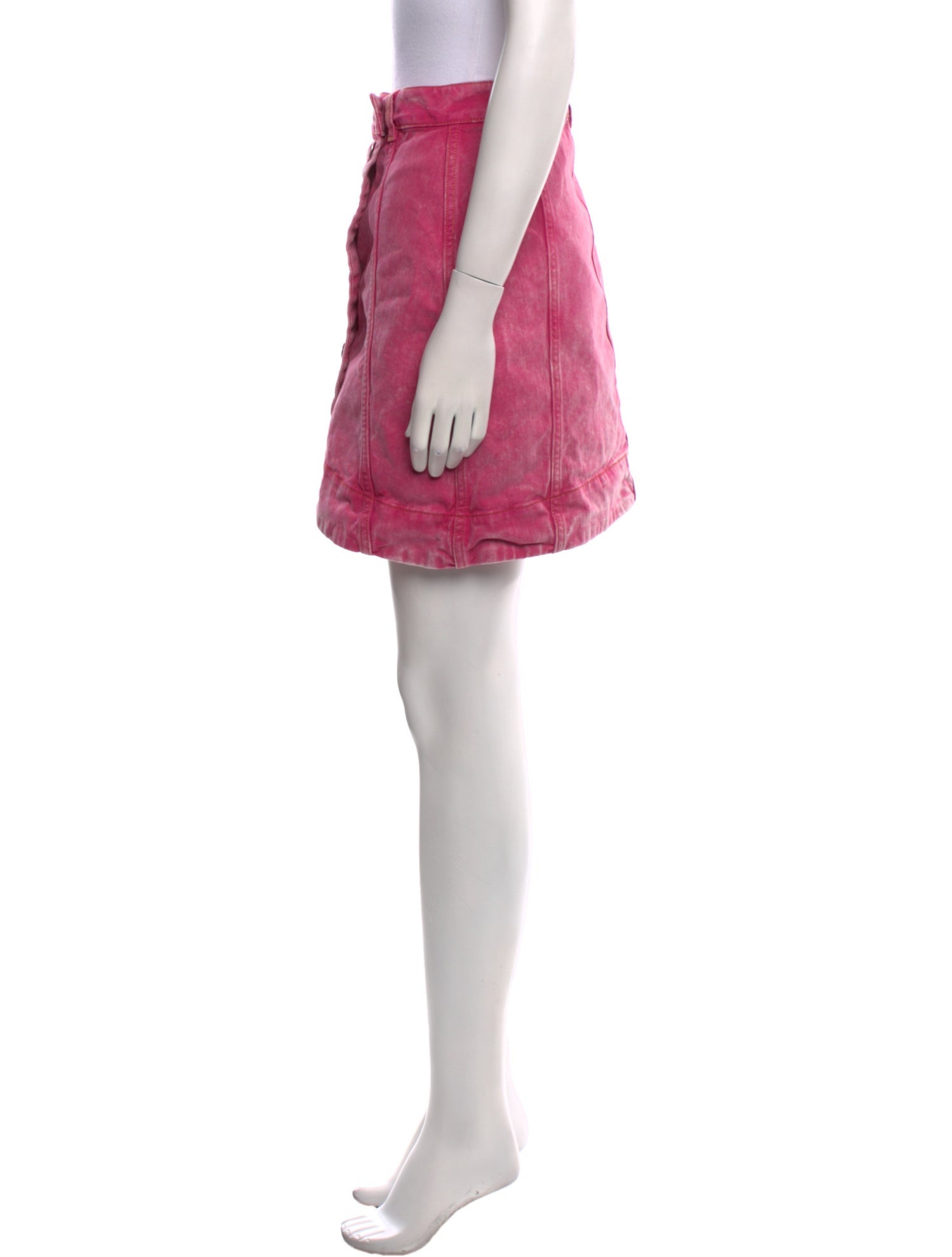 Ganni Distressed Accents Mini Skirt