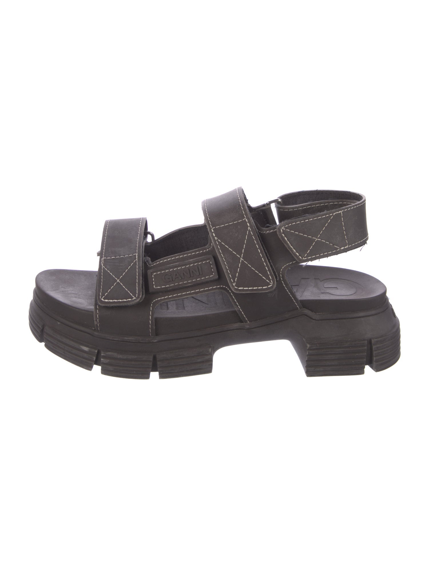 Ganni Leather Slingback Sandals