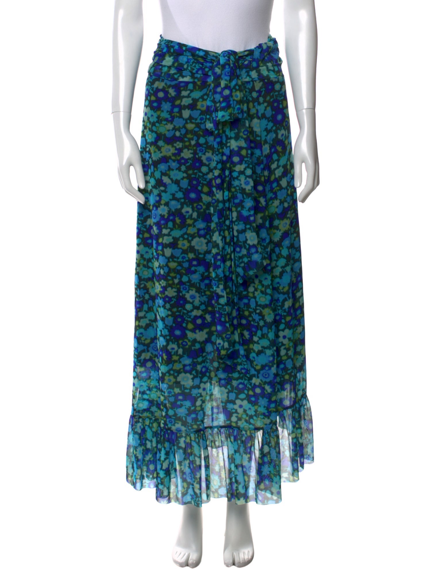 Ganni Floral Print Midi Length Skirt