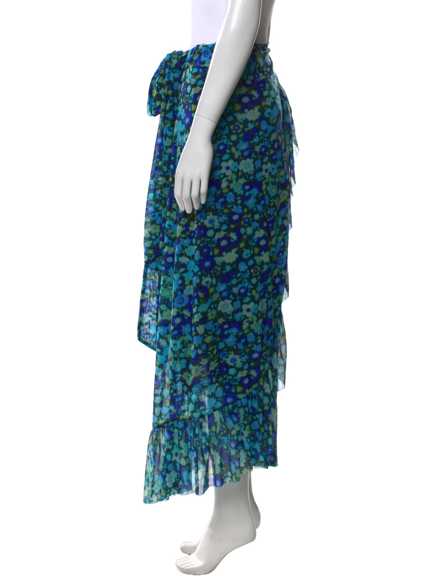 Ganni Floral Print Midi Length Skirt