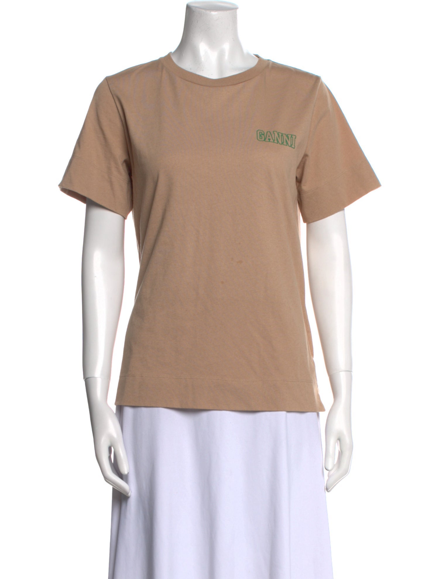 Ganni Graphic Print Crew Neck T-Shirt