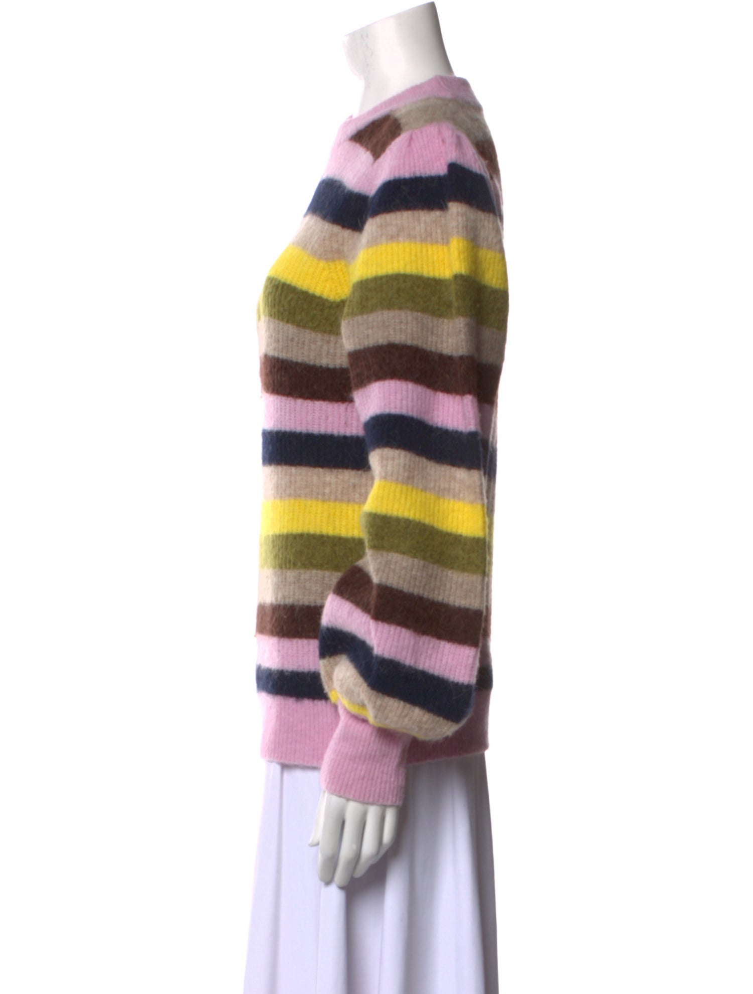 Ganni Striped Crew Neck Sweater