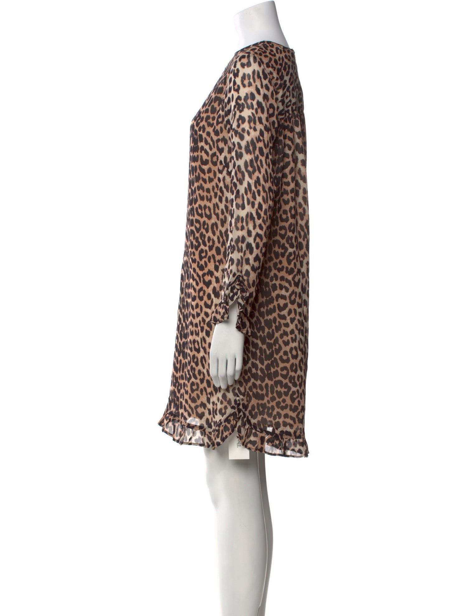 Ganni Animal Print Mini Dress