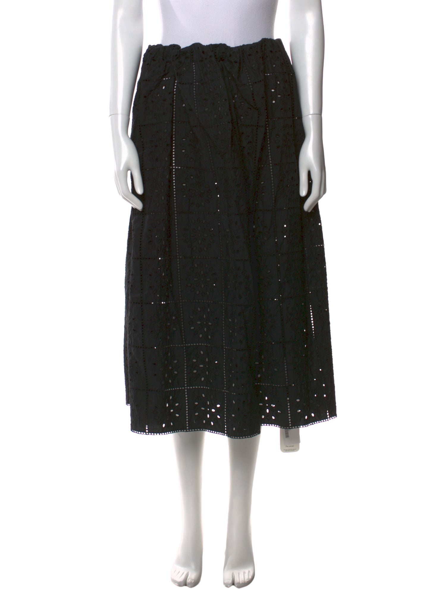 Ganni Lace Pattern Midi Length Skirt