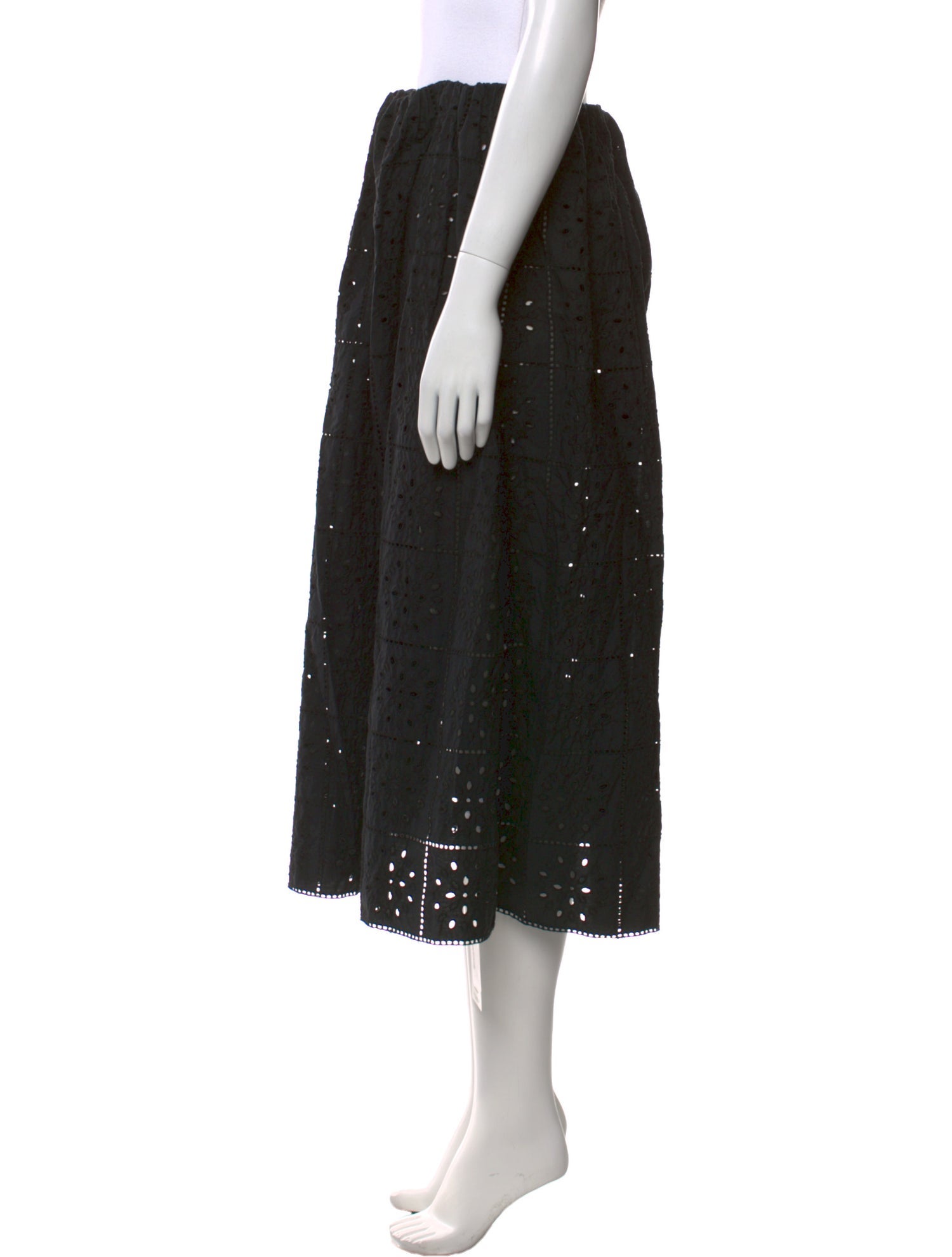 Ganni Lace Pattern Midi Length Skirt