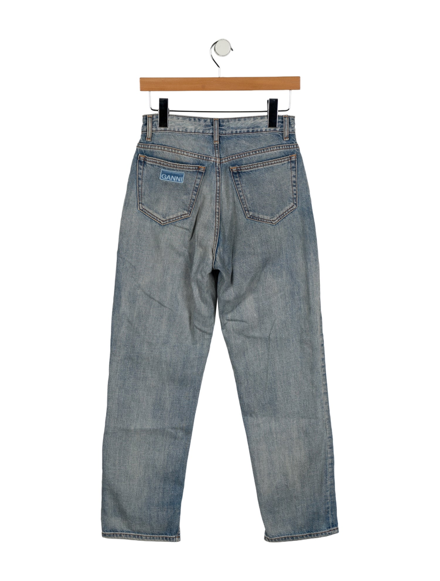 Ganni Mid-Rise Straight Leg Jeans