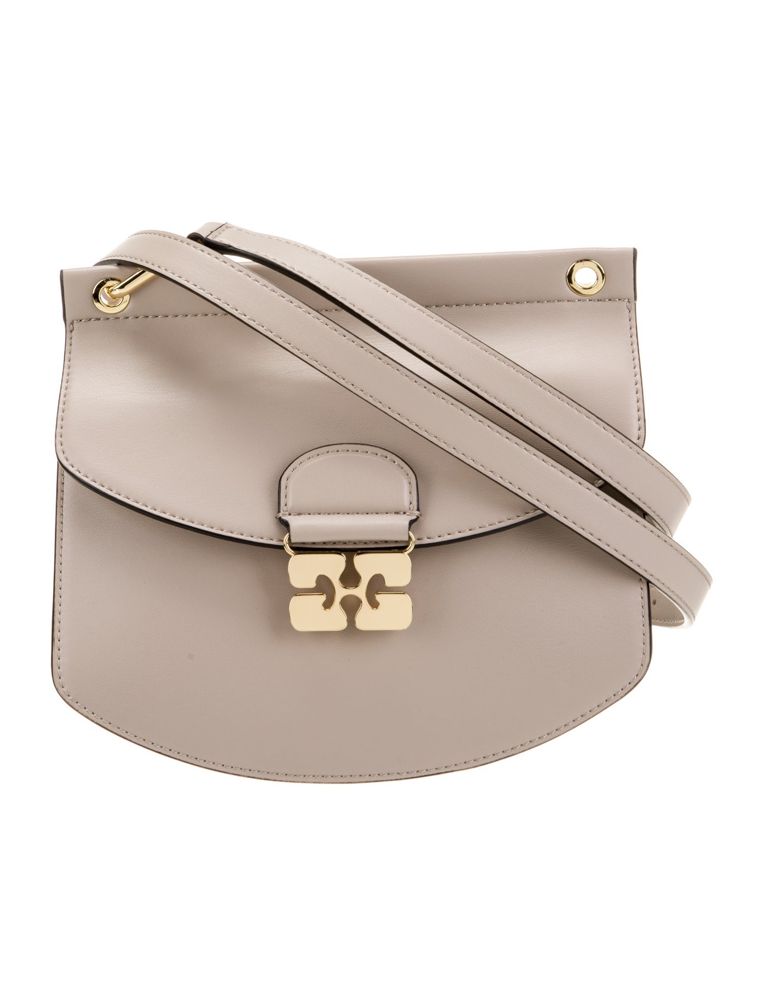 Ganni Leather Top Handle Bag