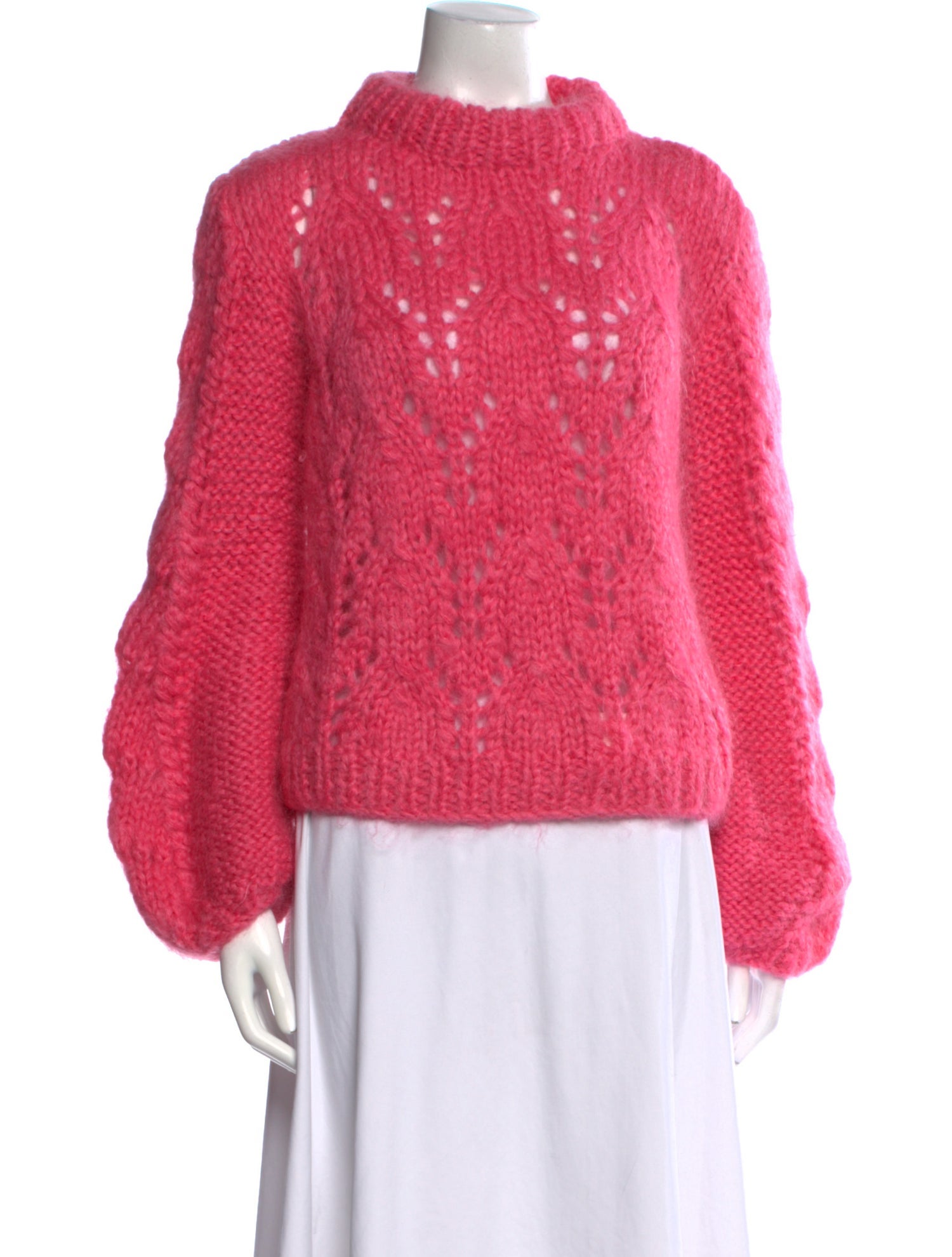 Ganni Wool Mock Neck Sweater