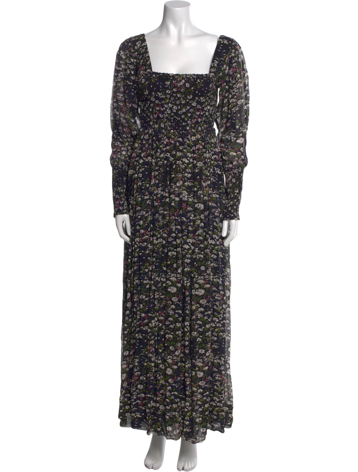 Ganni Floral Print Long Dress