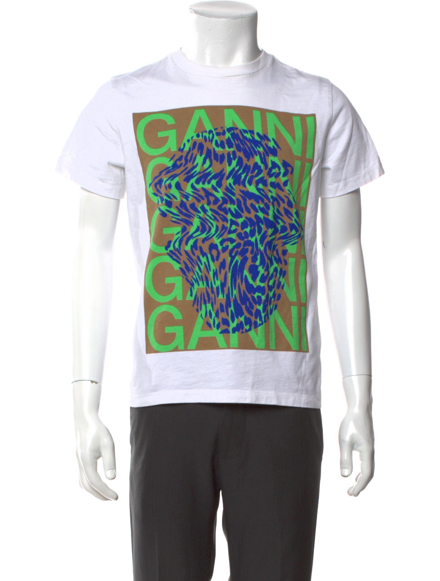 Ganni Graphic Print Crew Neck T-Shirt
