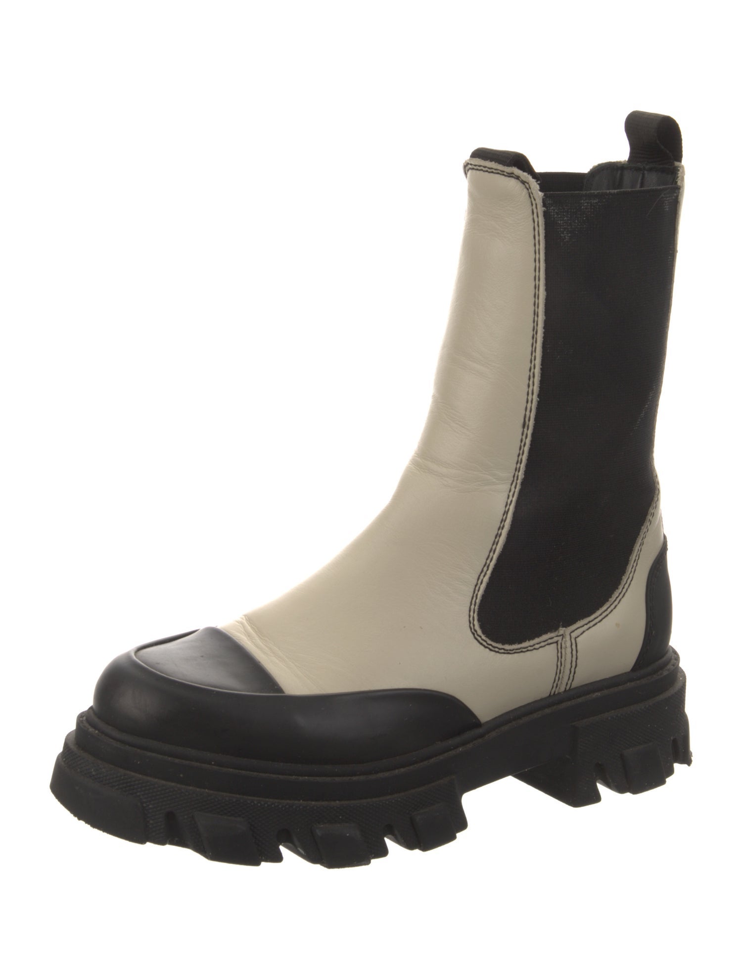 Ganni Leather Chelsea Boots