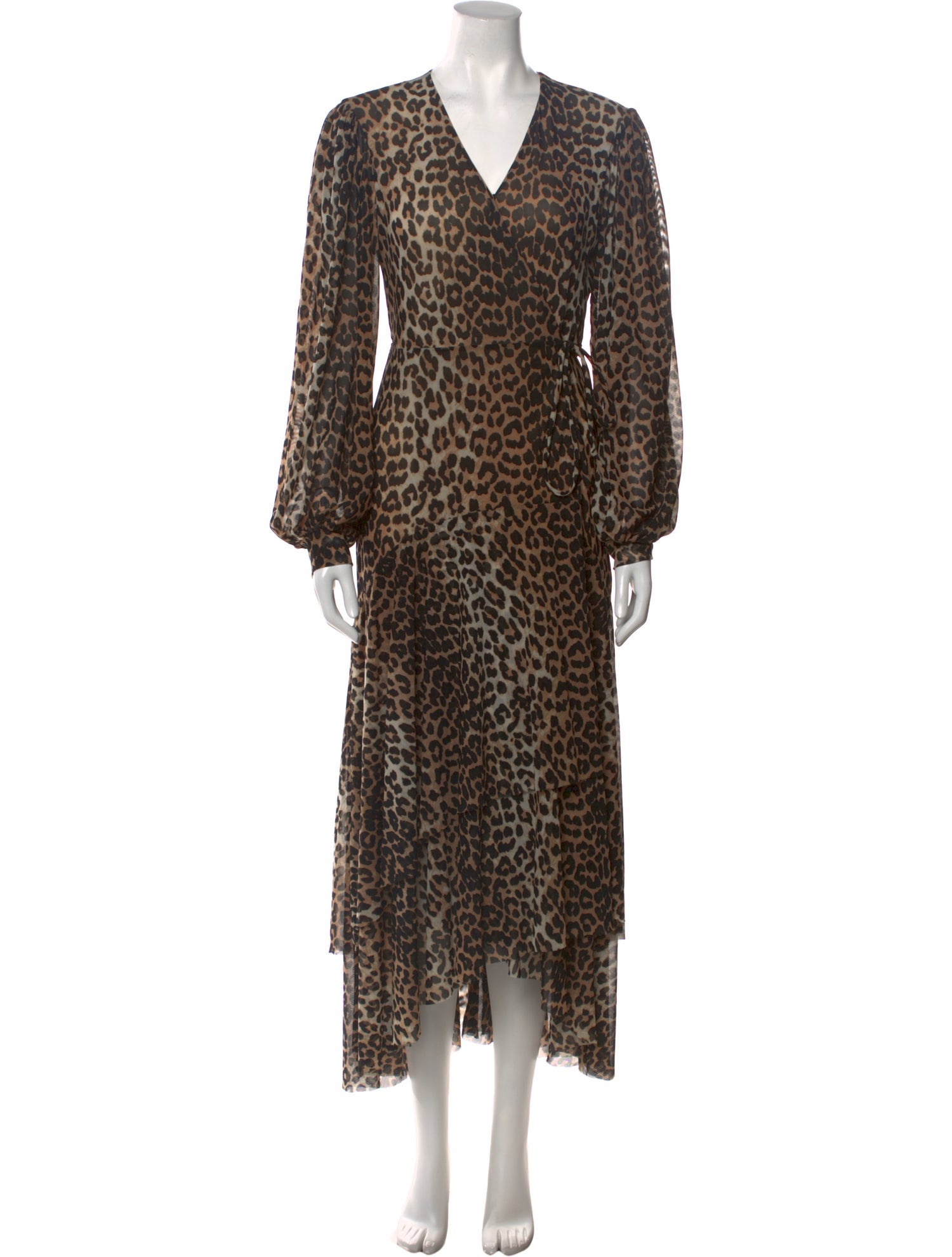 Ganni Animal Print Long Dress