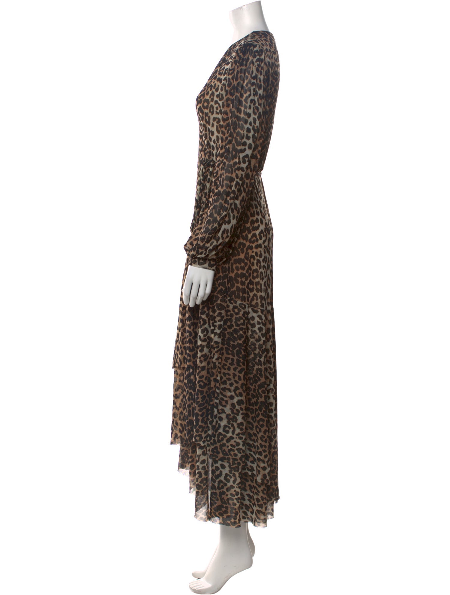 Ganni Animal Print Long Dress