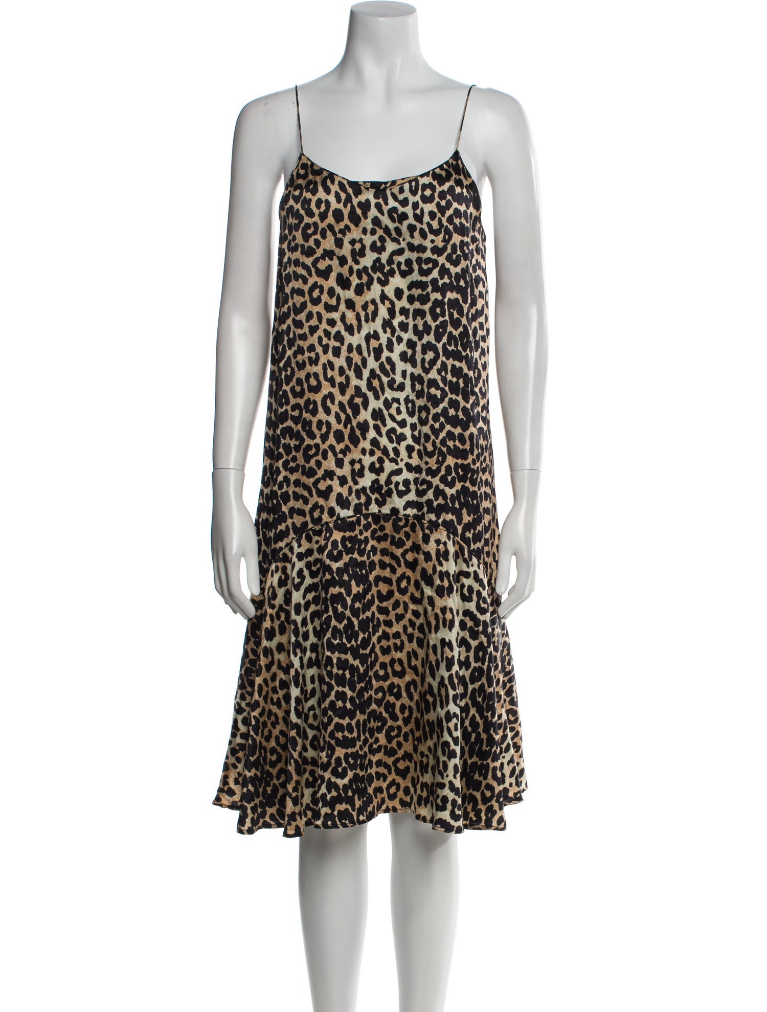 Ganni Silk Knee-Length Dress