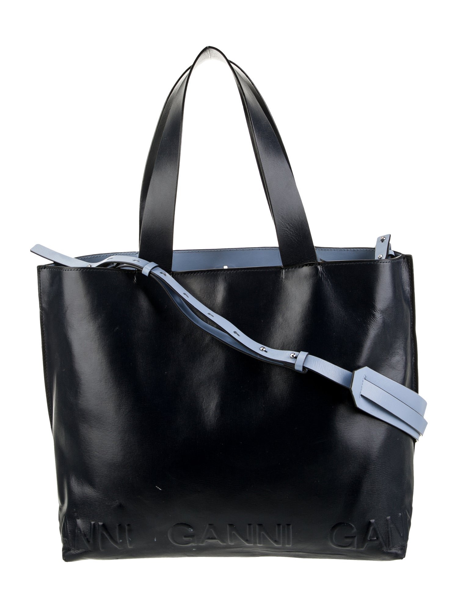 Ganni Leather Top Handle Bag