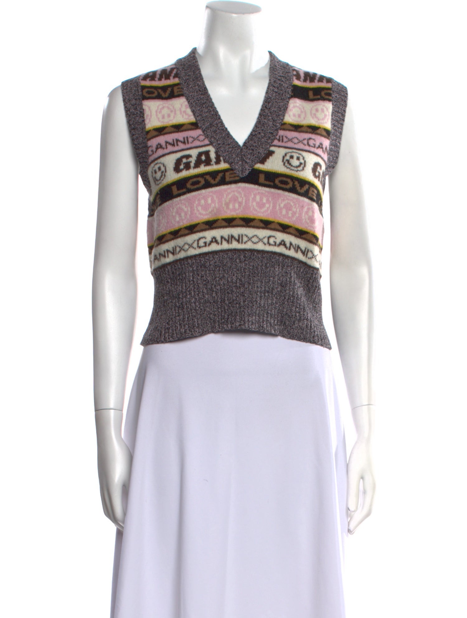 Ganni Wool Striped Sweater