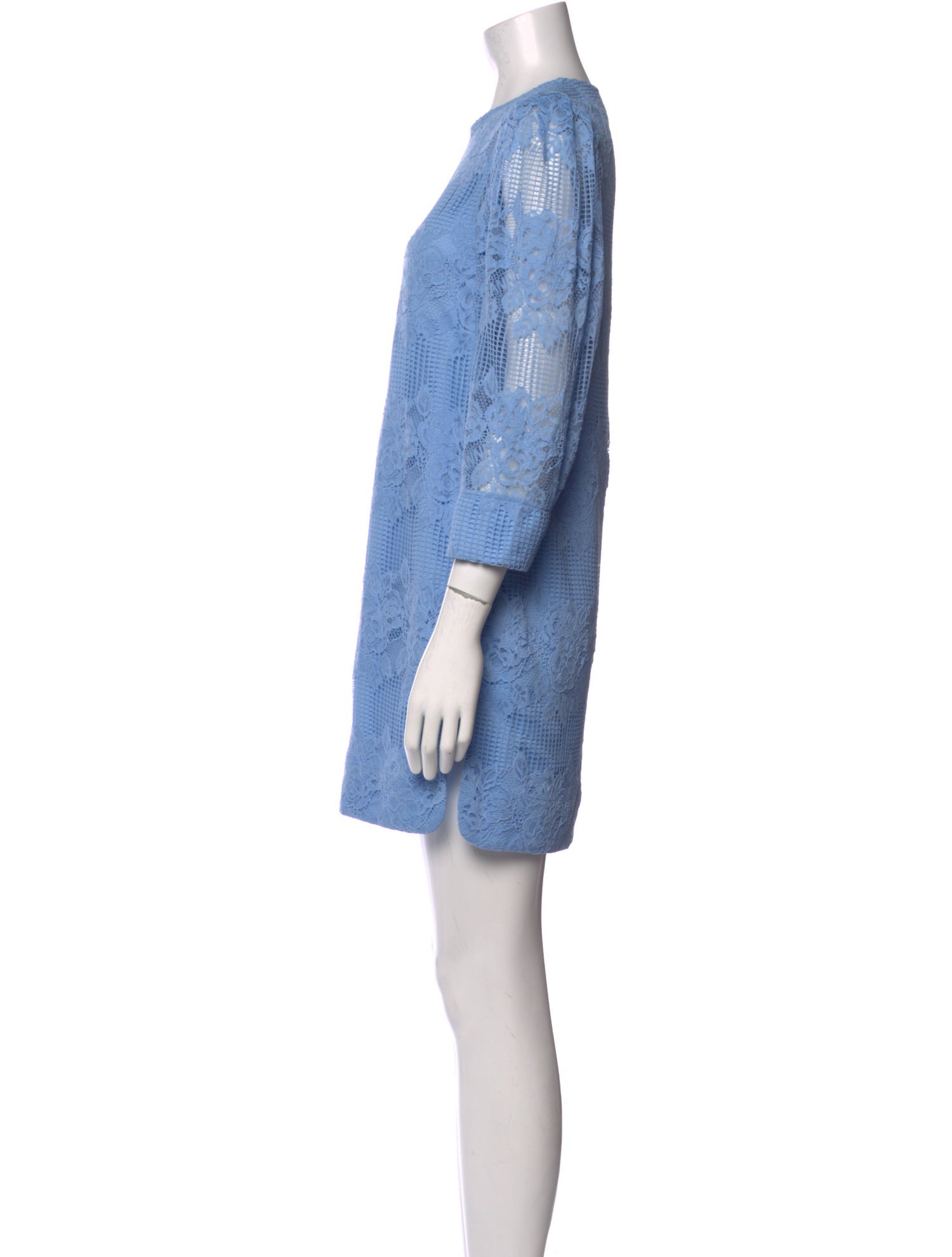 Ganni Lace Pattern Mini Dress