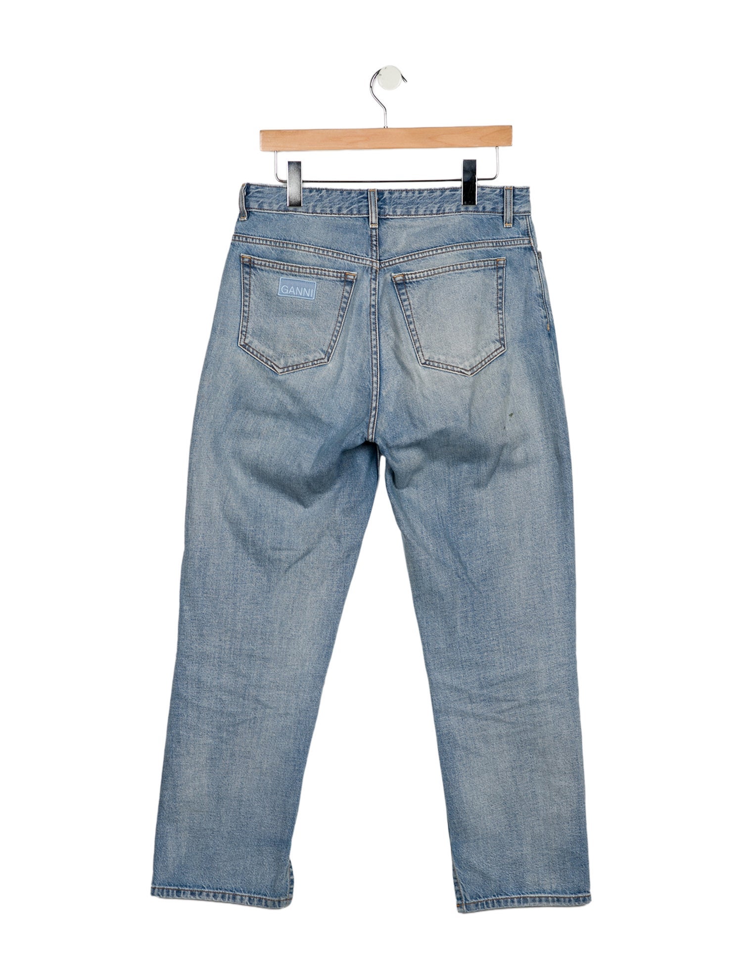 Ganni Mid-Rise Straight Leg Jeans