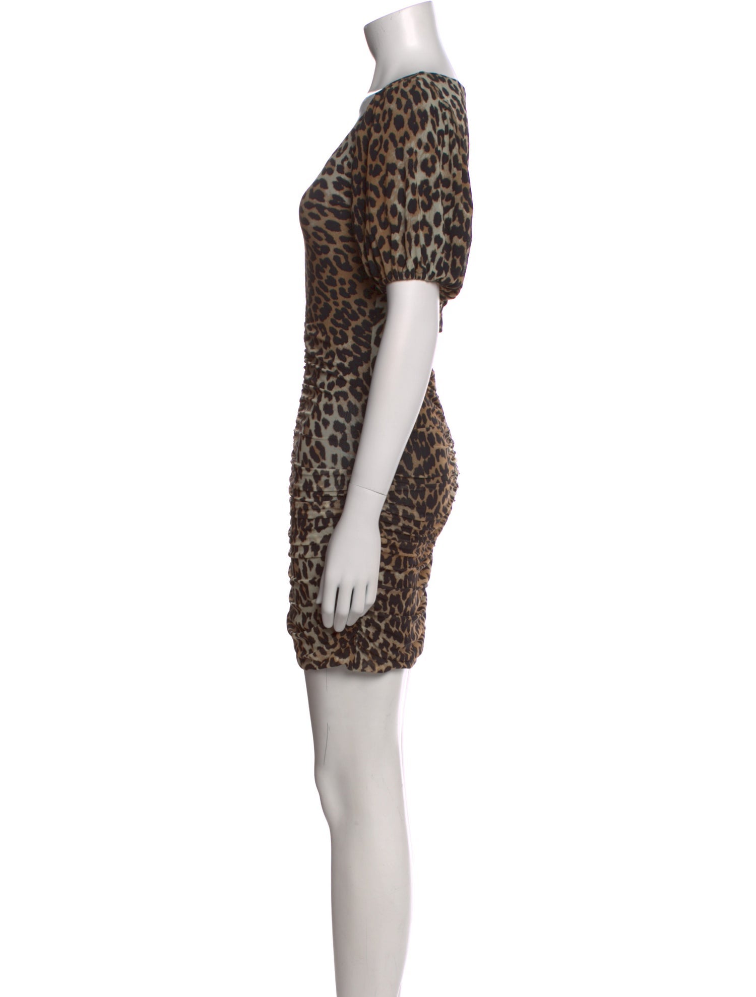 Ganni Animal Print Mini Dress