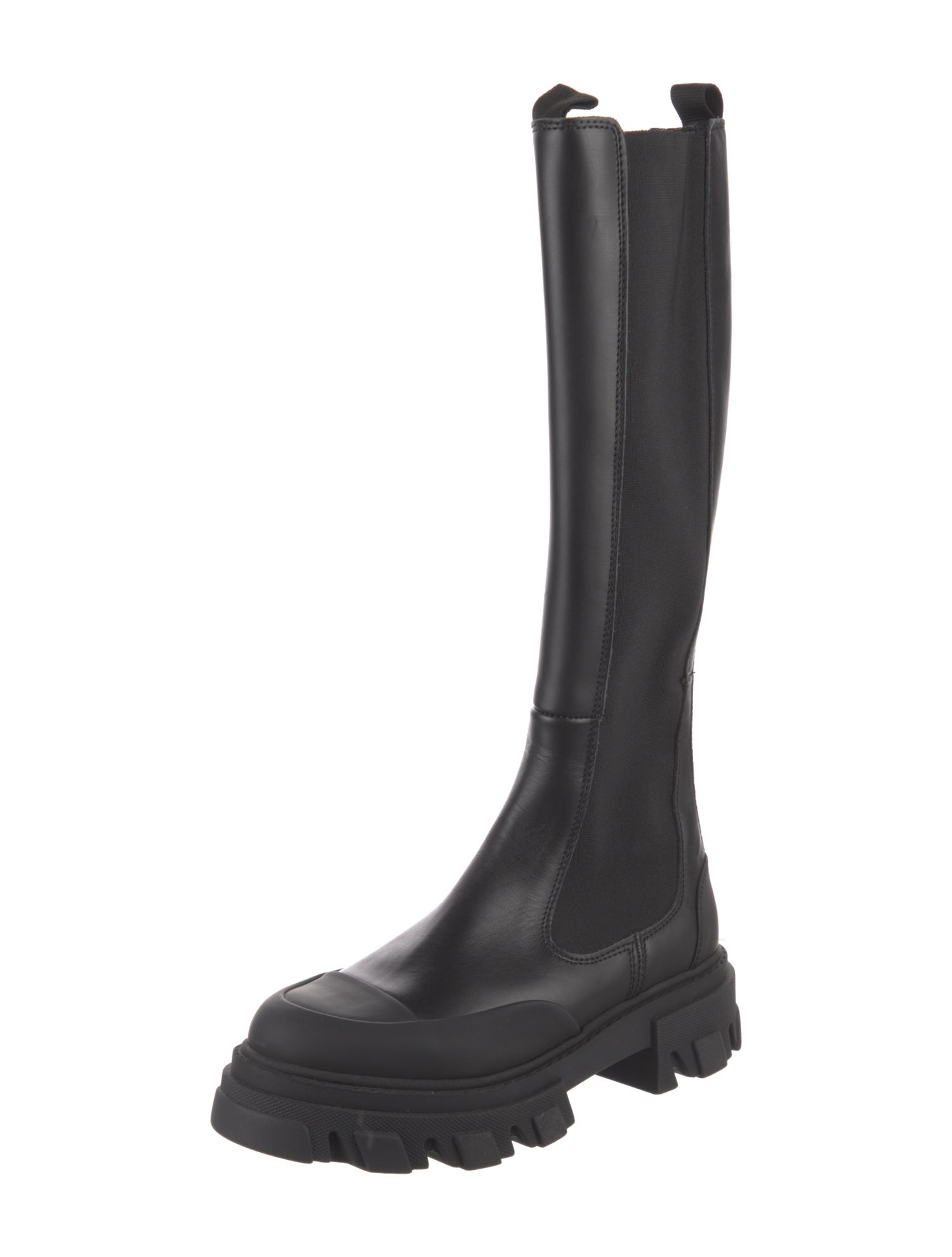 Ganni Leather Chelsea Boots