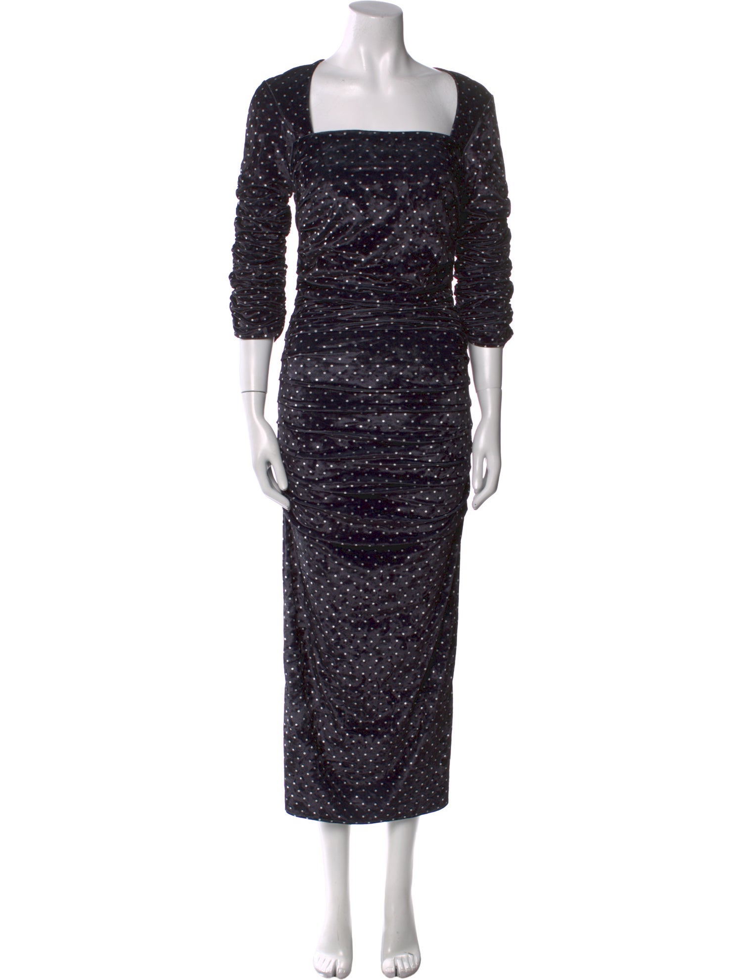 Ganni Polka Dot Print Long Dress