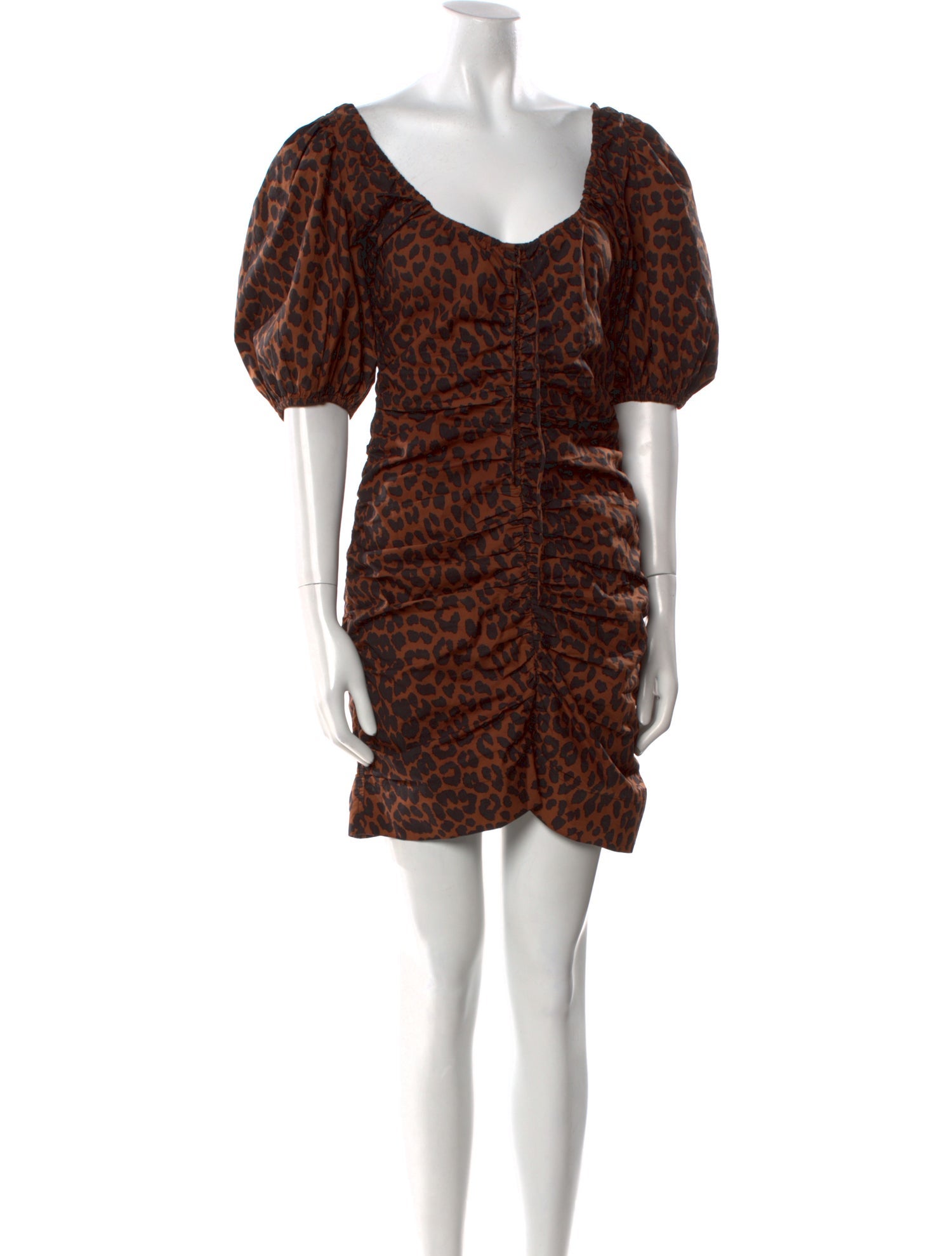 Ganni Animal Print Mini Dress