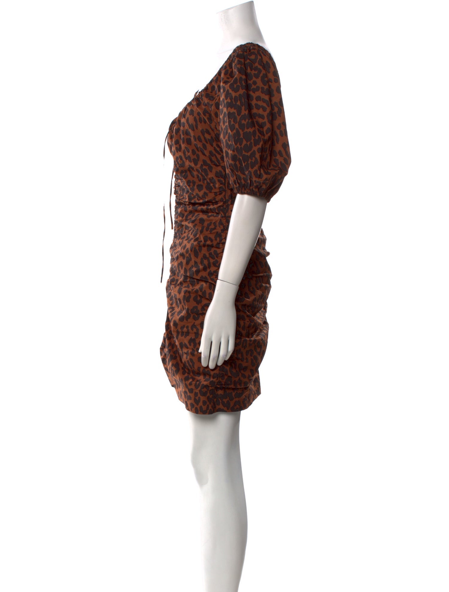 Ganni Animal Print Mini Dress