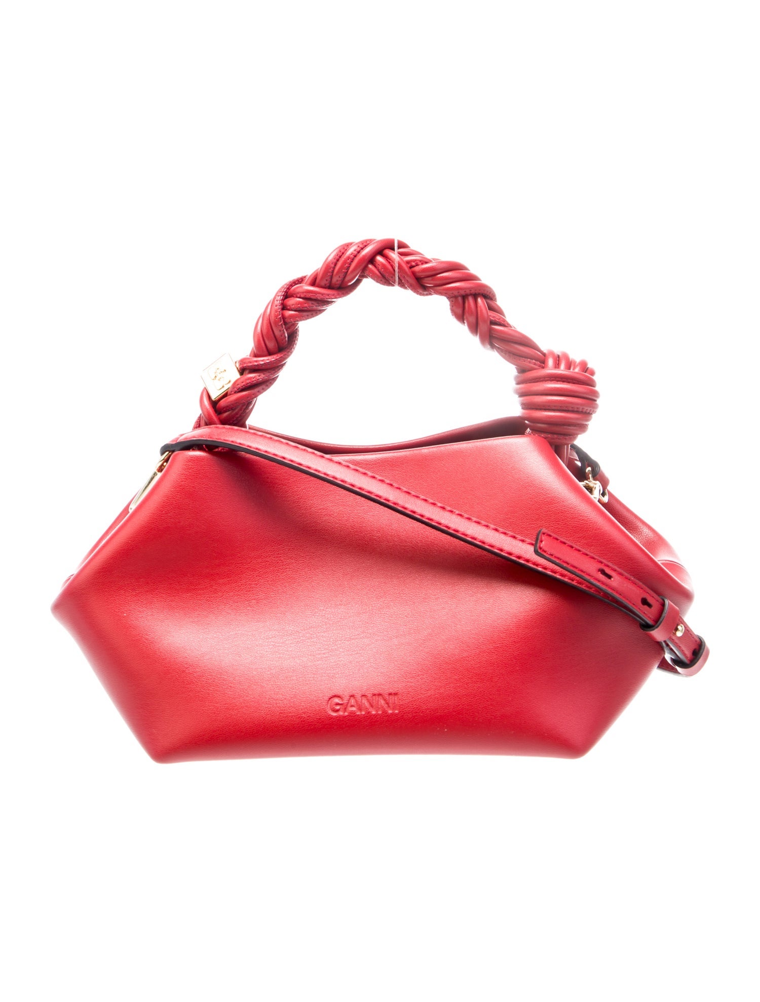 Ganni Leather Top Handle Bag
