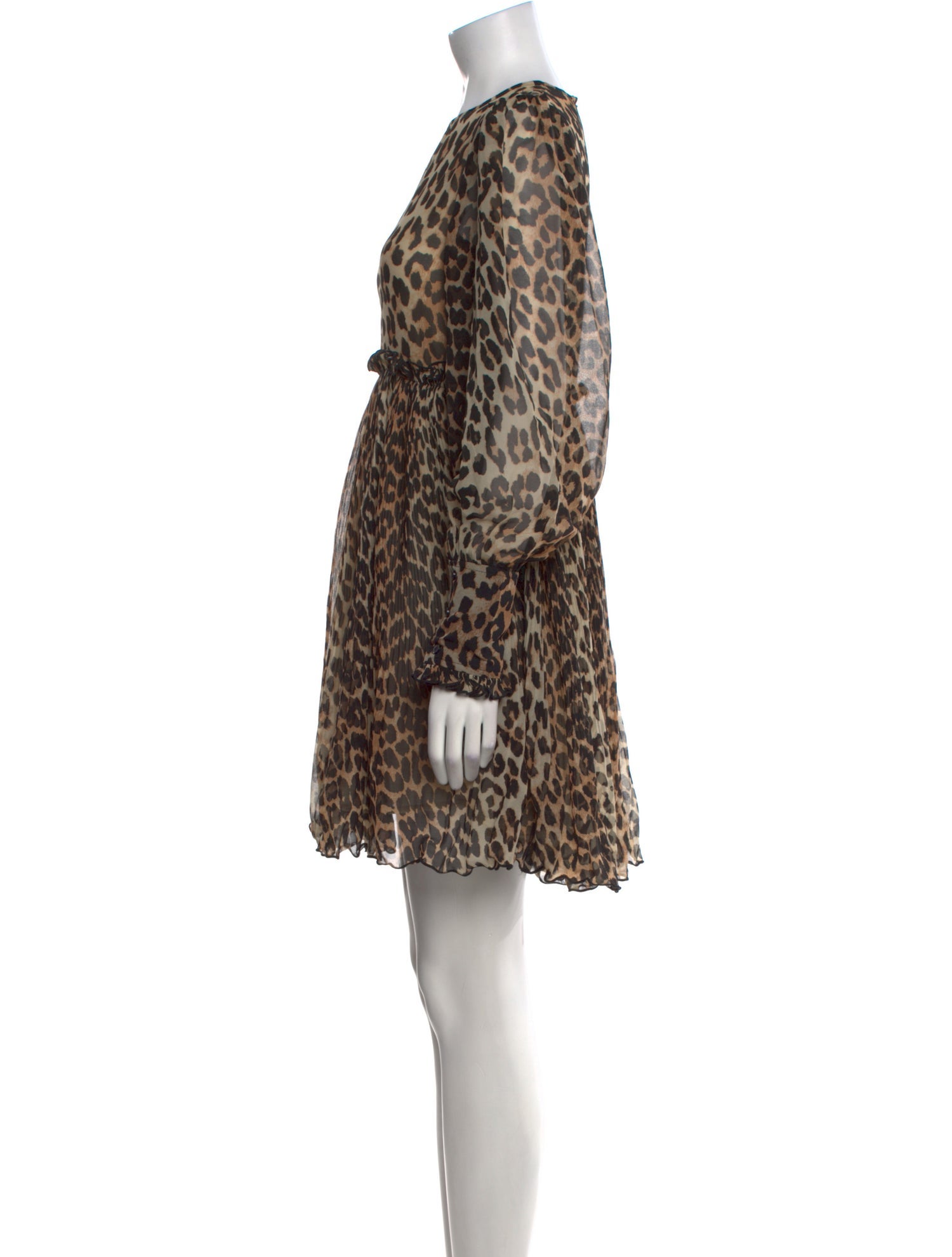 Ganni Animal Print Mini Dress