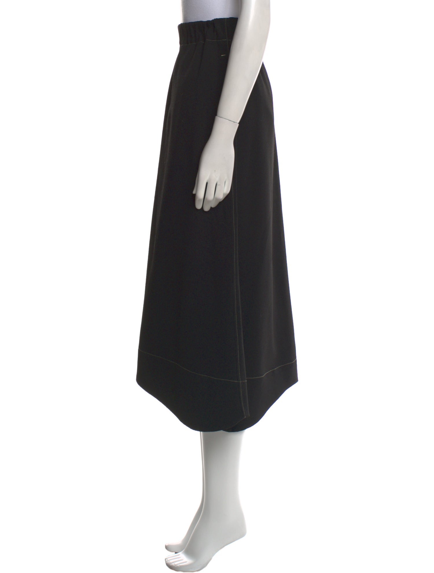 Ganni Embroidered Accent Midi Length Skirt