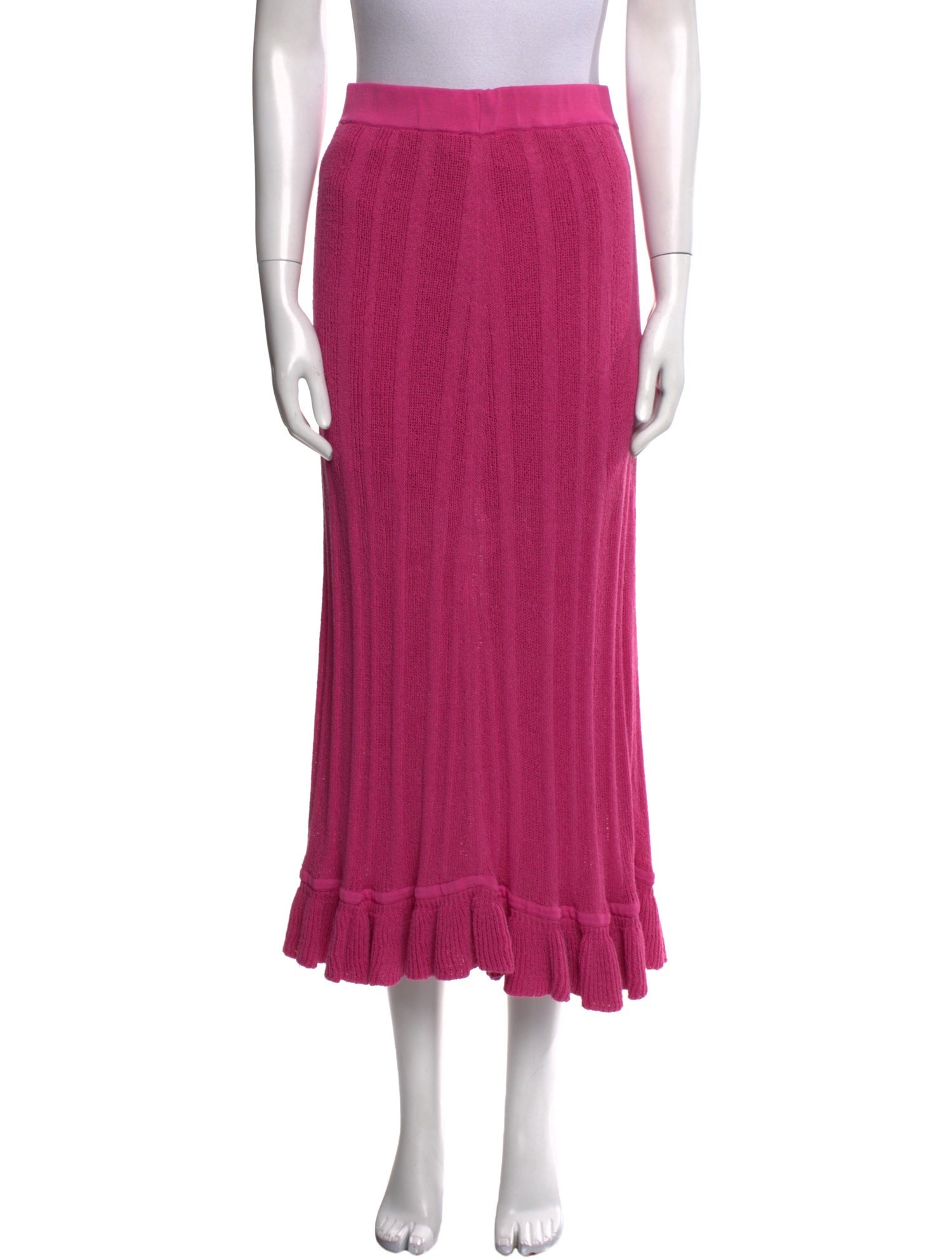 Ganni Embroidered Accent Midi Length Skirt