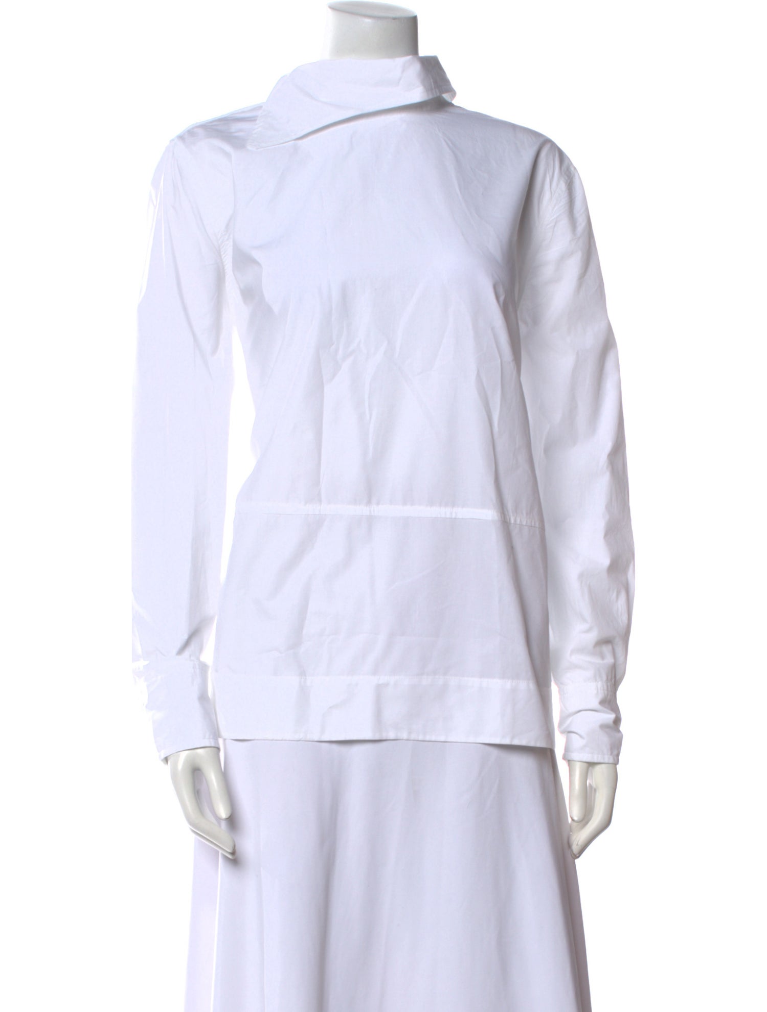 Ganni Mock Neck Long Sleeve Sweatshirt