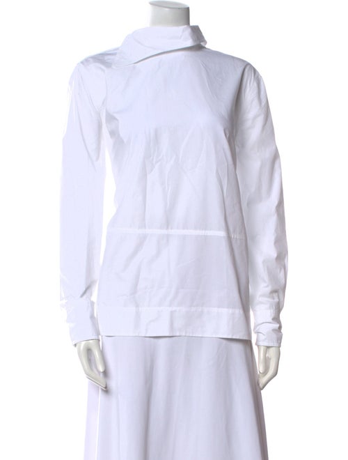 Ganni Mock Neck Long Sleeve Sweatshirt