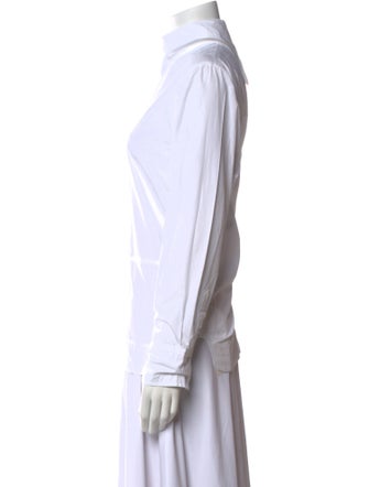 Ganni Mock Neck Long Sleeve Sweatshirt