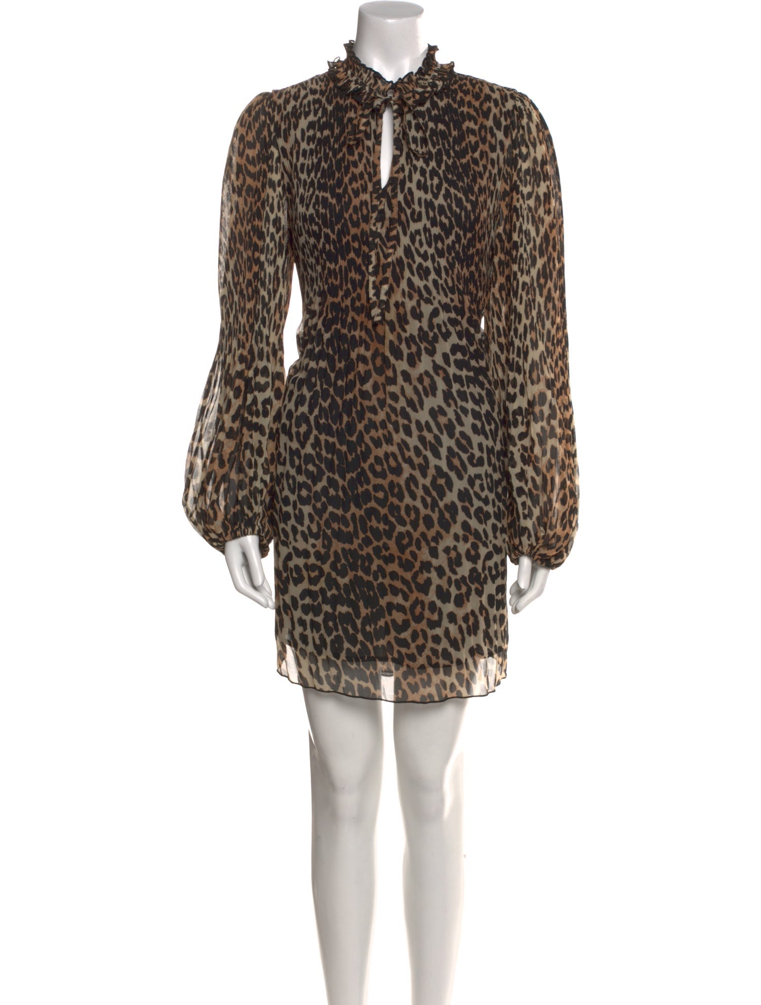 Ganni Animal Print Mini Dress