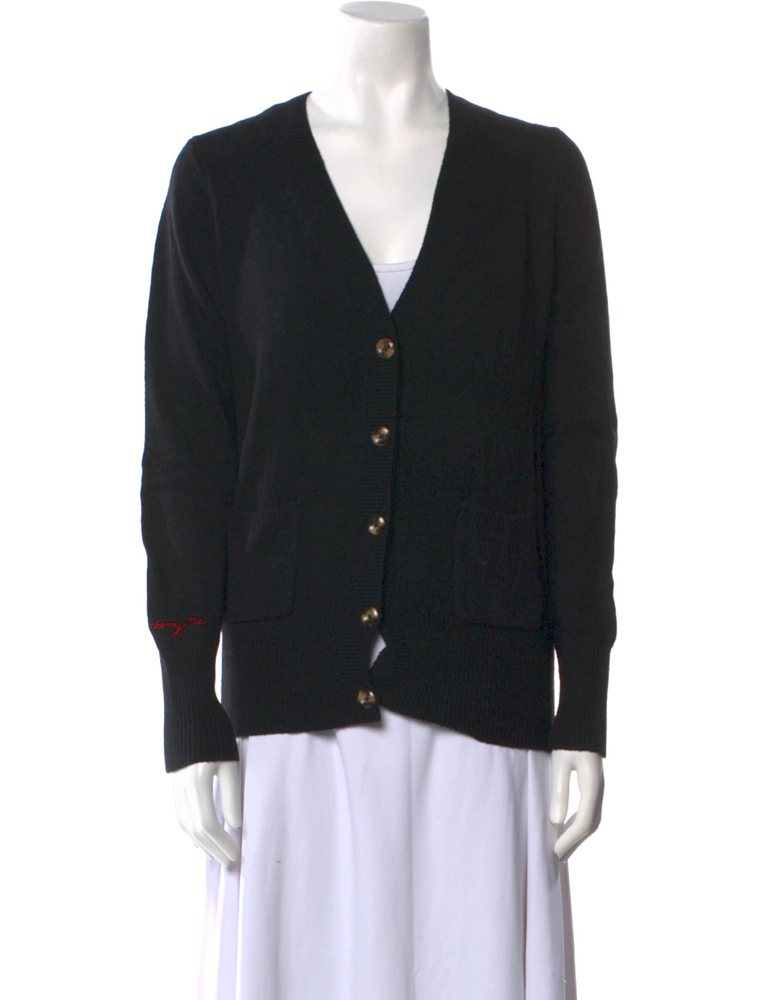 Ganni Merino Wool V-Neck Sweater