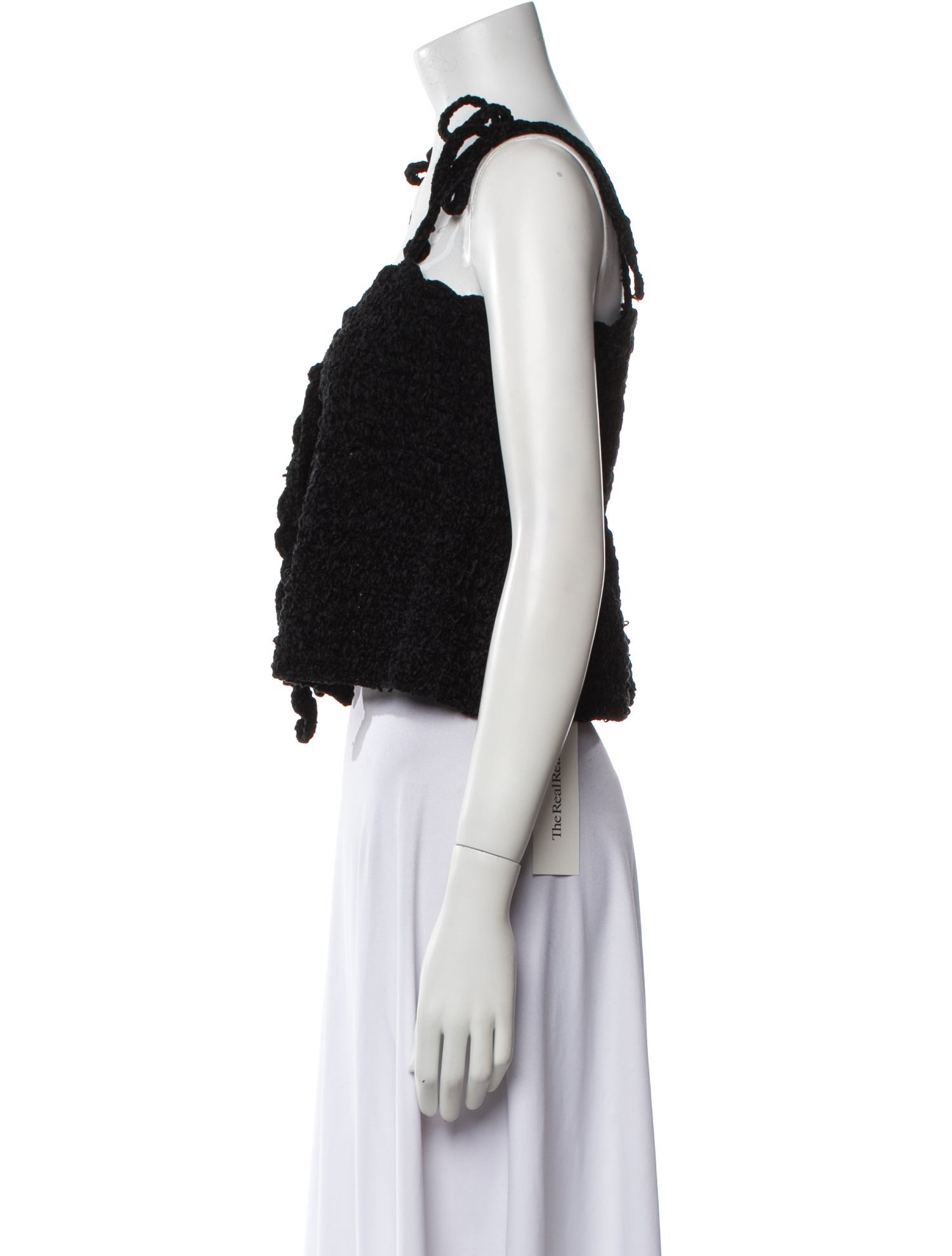 Ganni V-Neck Sleeveless Crop Top