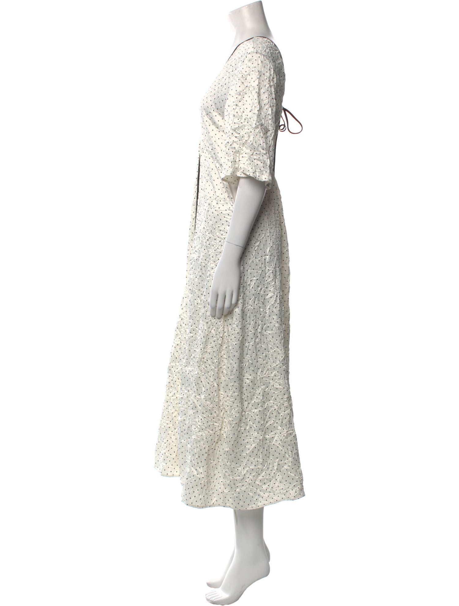 Ganni V-Neck Long Dress