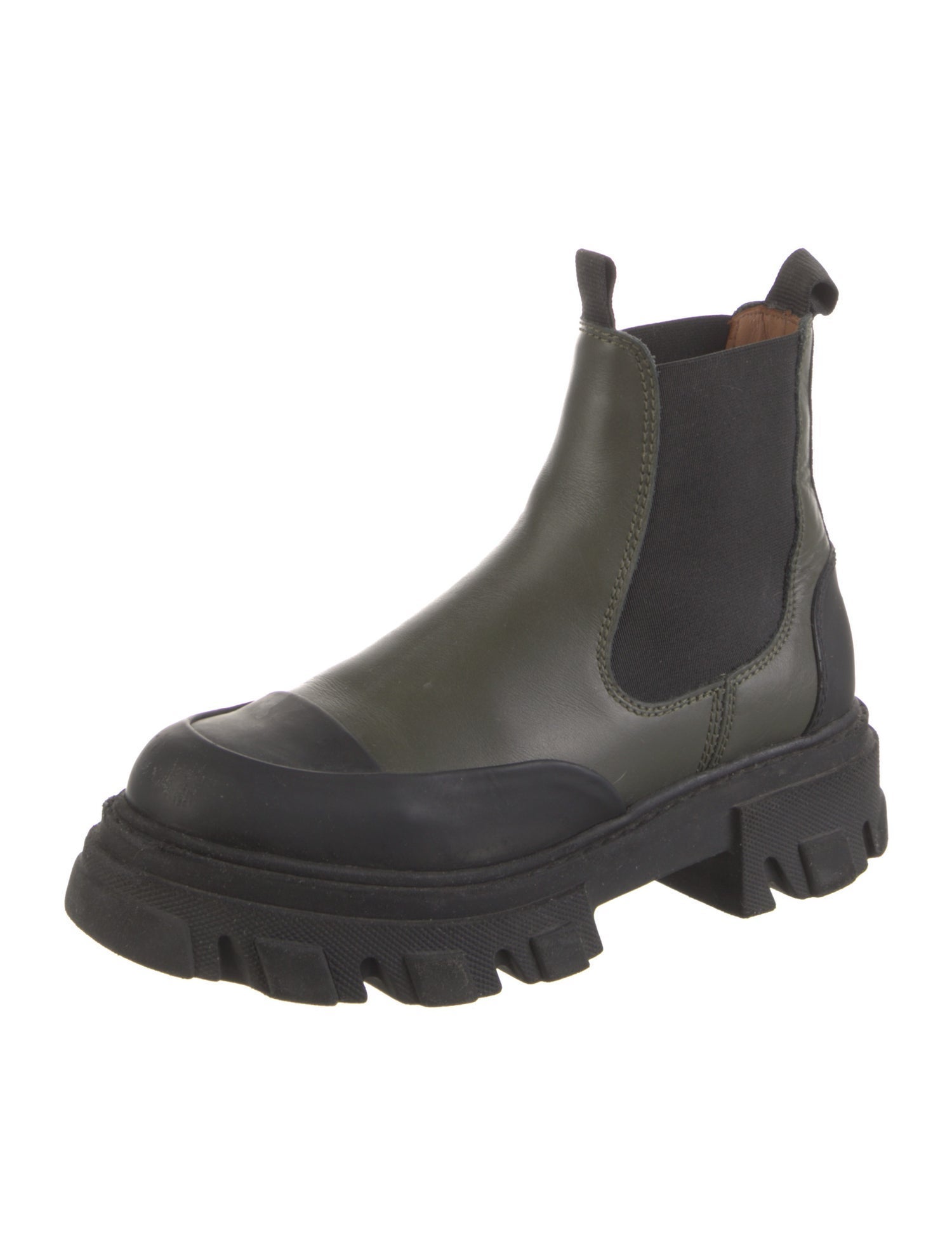 Ganni Leather Chelsea Boots