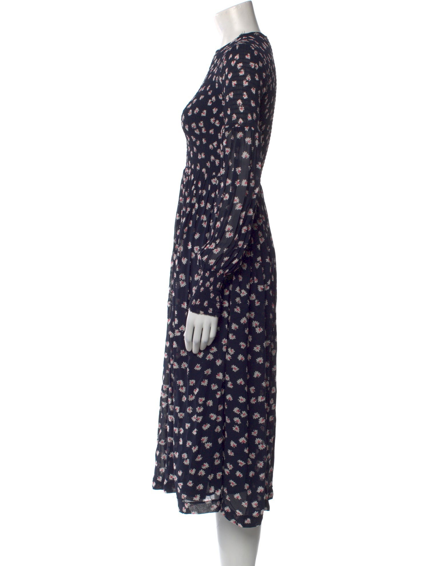 Ganni Floral Print Midi Length Dress