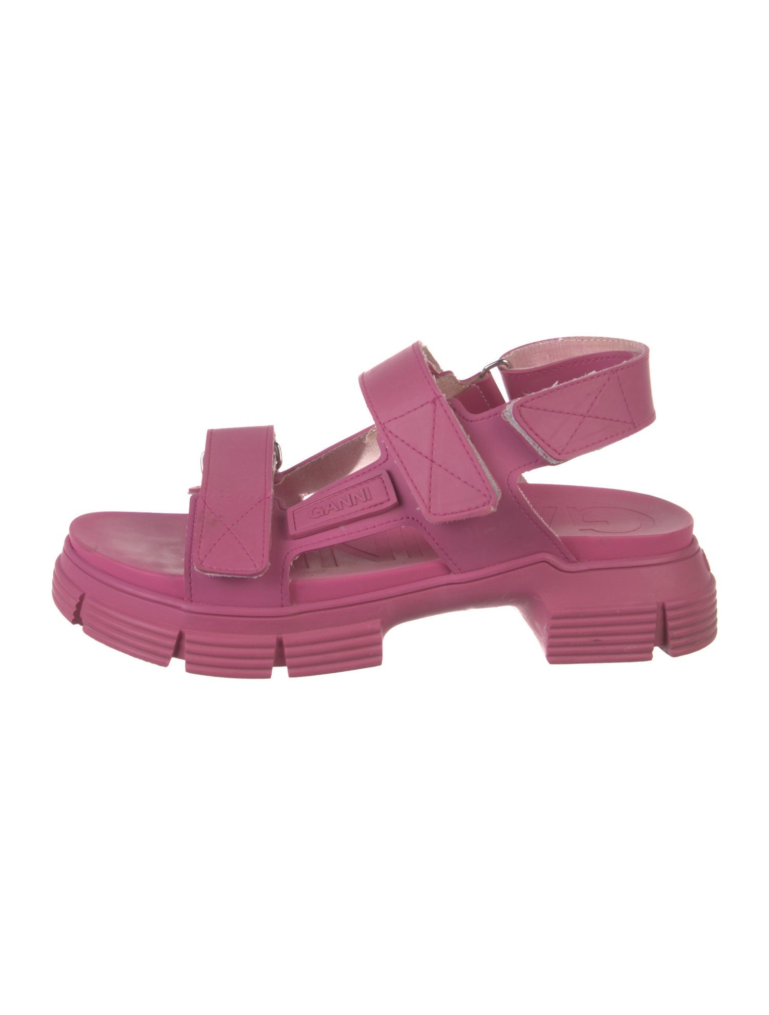 Ganni Rubber Slingback Sandals