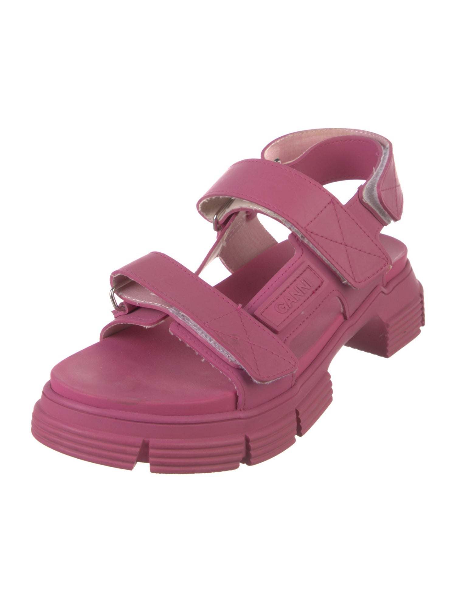 Ganni Rubber Slingback Sandals