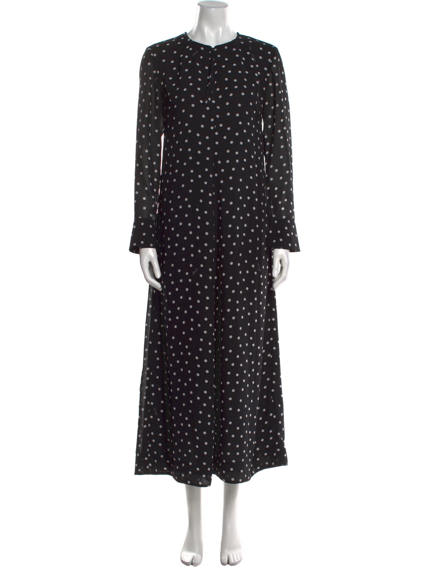Ganni Polka Dot Print Long Dress