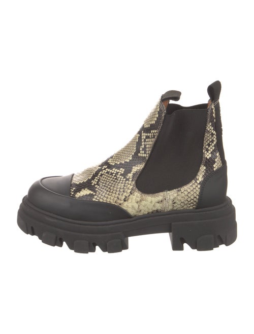 Ganni Leather Combat Boots