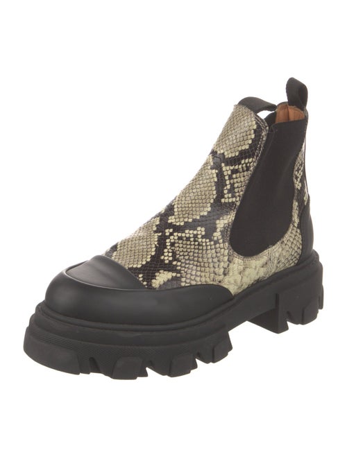 Ganni Leather Combat Boots