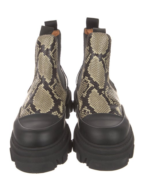 Ganni Leather Combat Boots